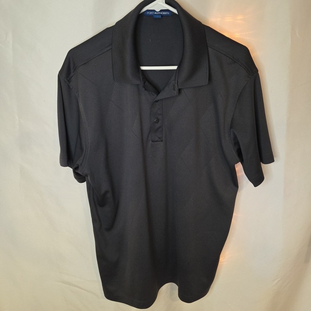 Port Authority Gray Polo Shirt Men's Size Large